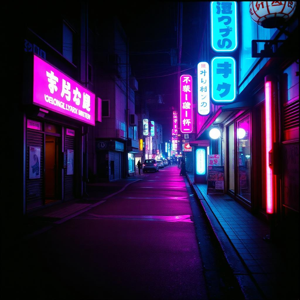 Neon alley, Tokyo — shot on RAZR street camera